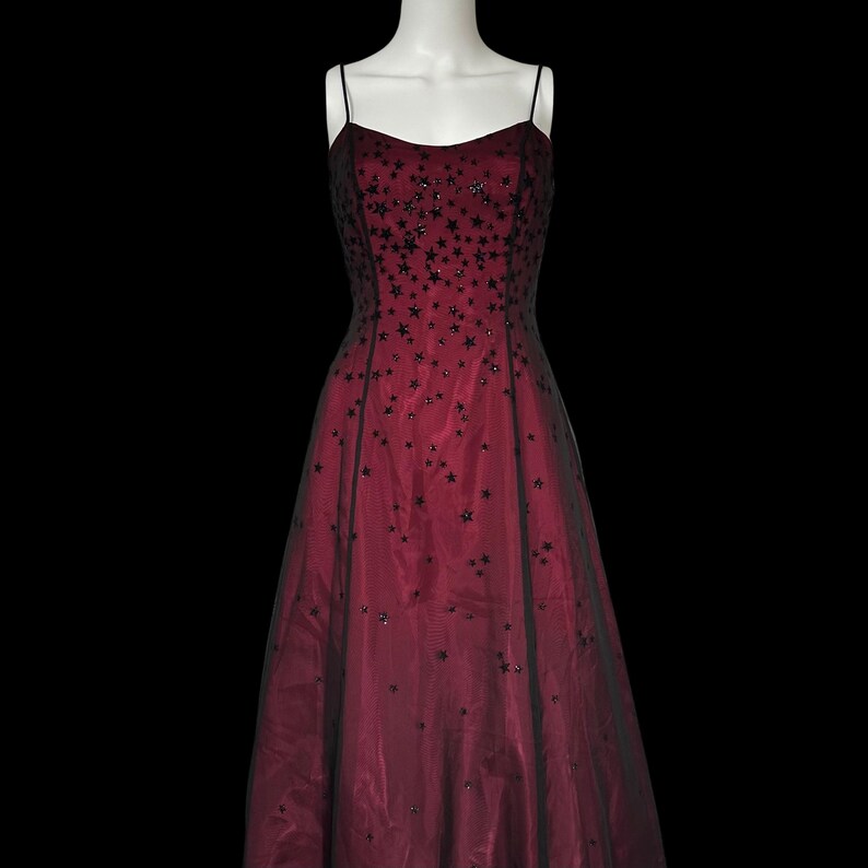 Vampy Gothic Prom Dress Evening Dress Formal Party Glitter Stars Cross — free download