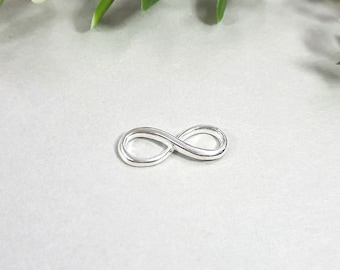 Zilveren Infinity Connector Charm / 925 Sterling zilveren hanger / ketting Sieraden Craft Supplies UK / Geometrische minimalistische uitgesneden vorm