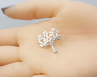 Ciondolo albero in argento / Argento Sterling 925 / Grande ciondolo albero della vita / Forniture artigianali per gioielli nel Regno Unito / Ciondolo natura giardino foresta