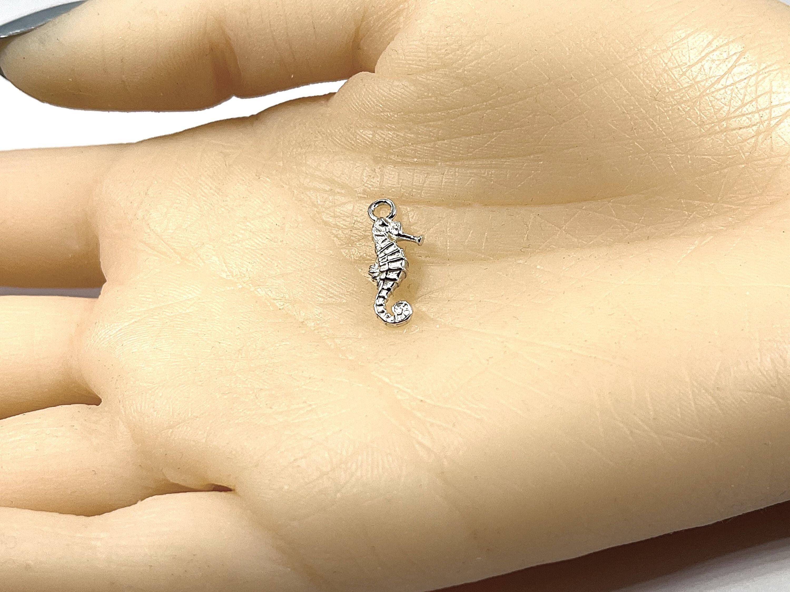 Zilveren zeepaardje / 925 sterlingzilver / Sieraden Craft Supplies UK / Animal Charm / Sea Ocean-ketting