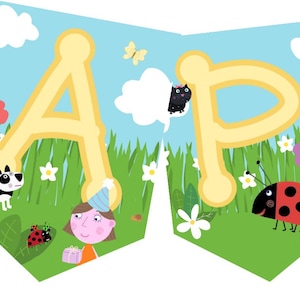 Ben and Holly’s Little Kingdom Printable Birthday Party Banner image 3
