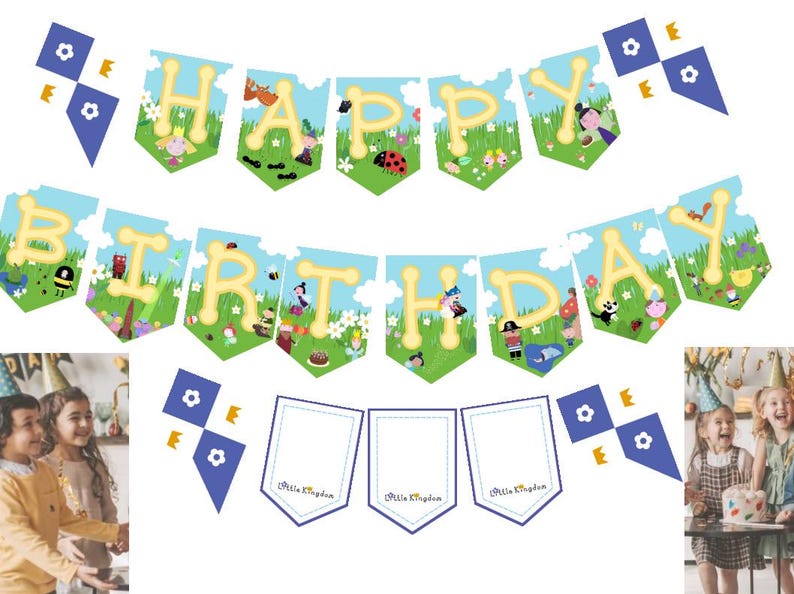 Ben and Holly’s Little Kingdom Printable Birthday Party Banner image 4