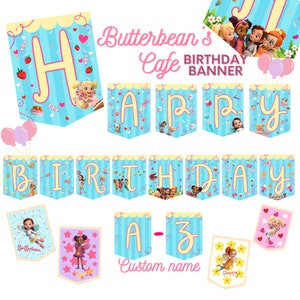 Butterbeans café birthday party banner