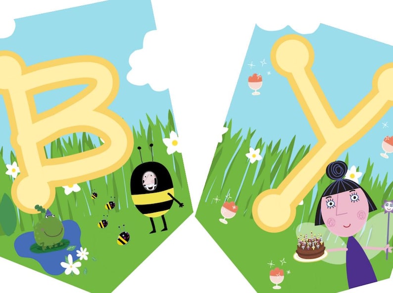 Ben and Holly’s Little Kingdom Printable Birthday Party Banner image 2