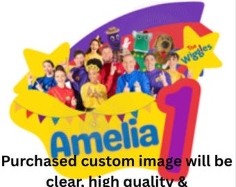 Digital The Wiggles anpassat namn UTSKRIVBAR design för födelsedag eller konsert