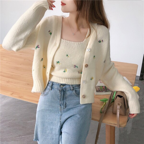 Knitted Cardigan - Etsy