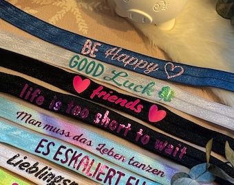 Armband Schützenfest elastisches Stoffarmband personalisierbar z.B. Party, Freunde, Hochzeit, Geburtstag, Festival, Namen oder Wunschtext