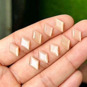 Awesome Quality Natural Peach Moonstone Marquise Shape ,Semi Precious Stones, Gemstone for Making Jewellery-Moonstone-Step Cut Stones-12X8MM