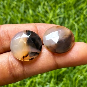 100% Natural Montana Agate ,Round Shape Gemstone For Jewelry making , Semi Precious Stones , Rose Cut Gemstones