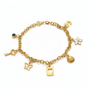 Custom Charm Bracelet, Personalized Charm Bracelet for Woman, Custom Bracelet Gift, Personalized Christmas Gift, Unique Gift for Mom