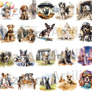 Dog Breeds Clipart Bundle - PNG Format - Instant Download - Commercial ...