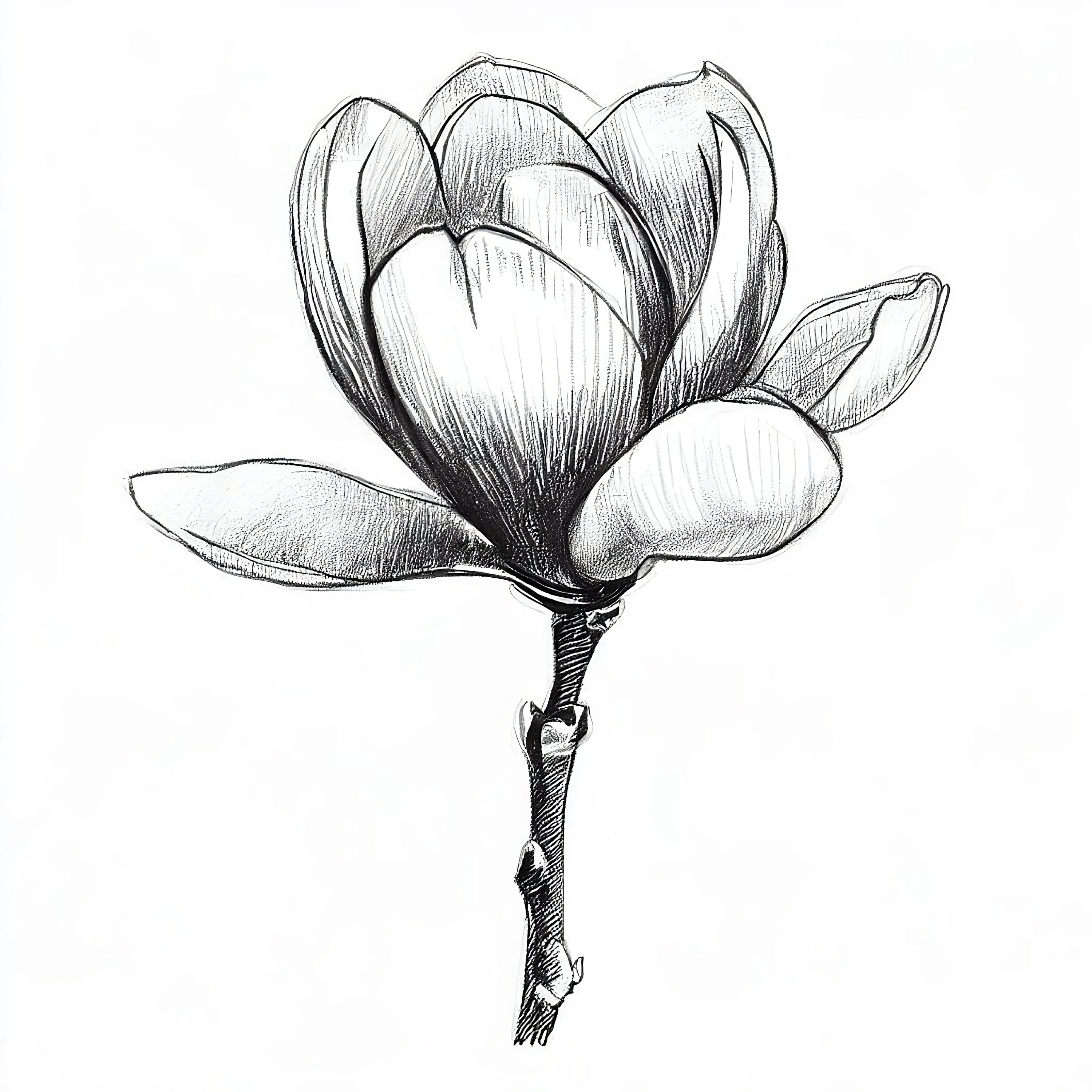 Simple Vector Drawing Of A Magnolia Flower High-Res Vector Graphic - Getty  Images