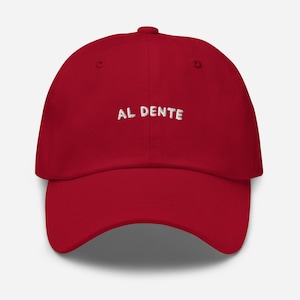 AL DENTE Baseball Hat • Embroidered Cap • Italian Gift Ideas • Pasta