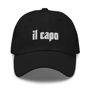IL CAPO Baseball Hat • Embroidered Cap • Italian Mafia Boss • Italian Godfather
