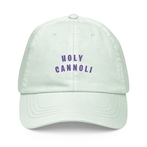 HOLY CANNOLI Baseball Hat • Embroidered Dad Cap • Pastel Hats • Italian Dessert Cannoli • Italian Gift Ideas