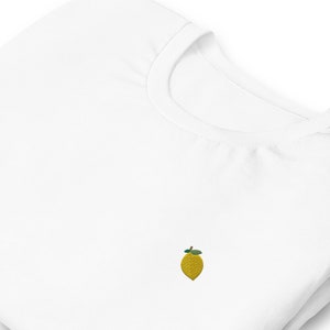 LEMON Unisex T-shirt  • Embroidered • Italian Lemons • Italian Gift Ideas
