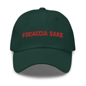 FOCACCIA SAKE Bestickte Dad Cap: Italienisches Geschenk