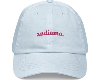 ANDIAMO Baseball Hat • Embroidered Dad Cap • Italy Travel • Italian Gifts