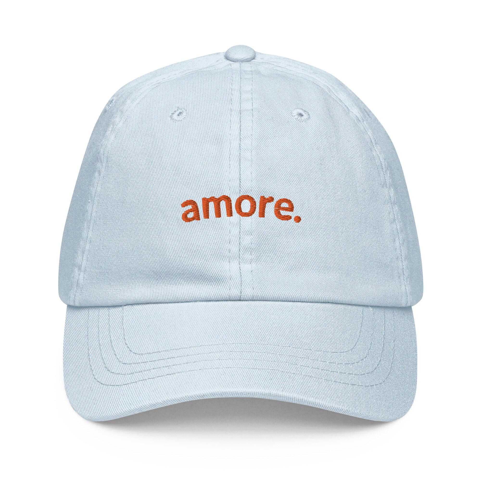 AMORE Pastel Baseball Hat • Embroidered Cap • Italian Hat • Italian Gift Ideas