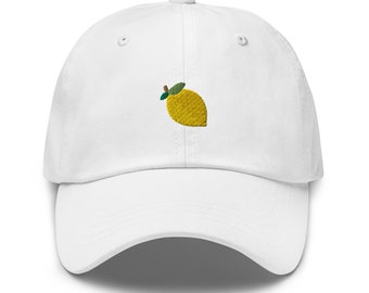 LEMON Baseball Hat • Embroidered Dad Cap • Italian Lemons • Italian Gift Ideas