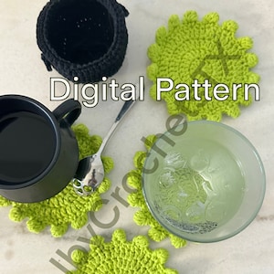 Bubbling Cauldron Crochet Coaster Set *Digital PDF*