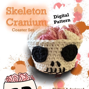 Skeleton Cranium Coaster Set