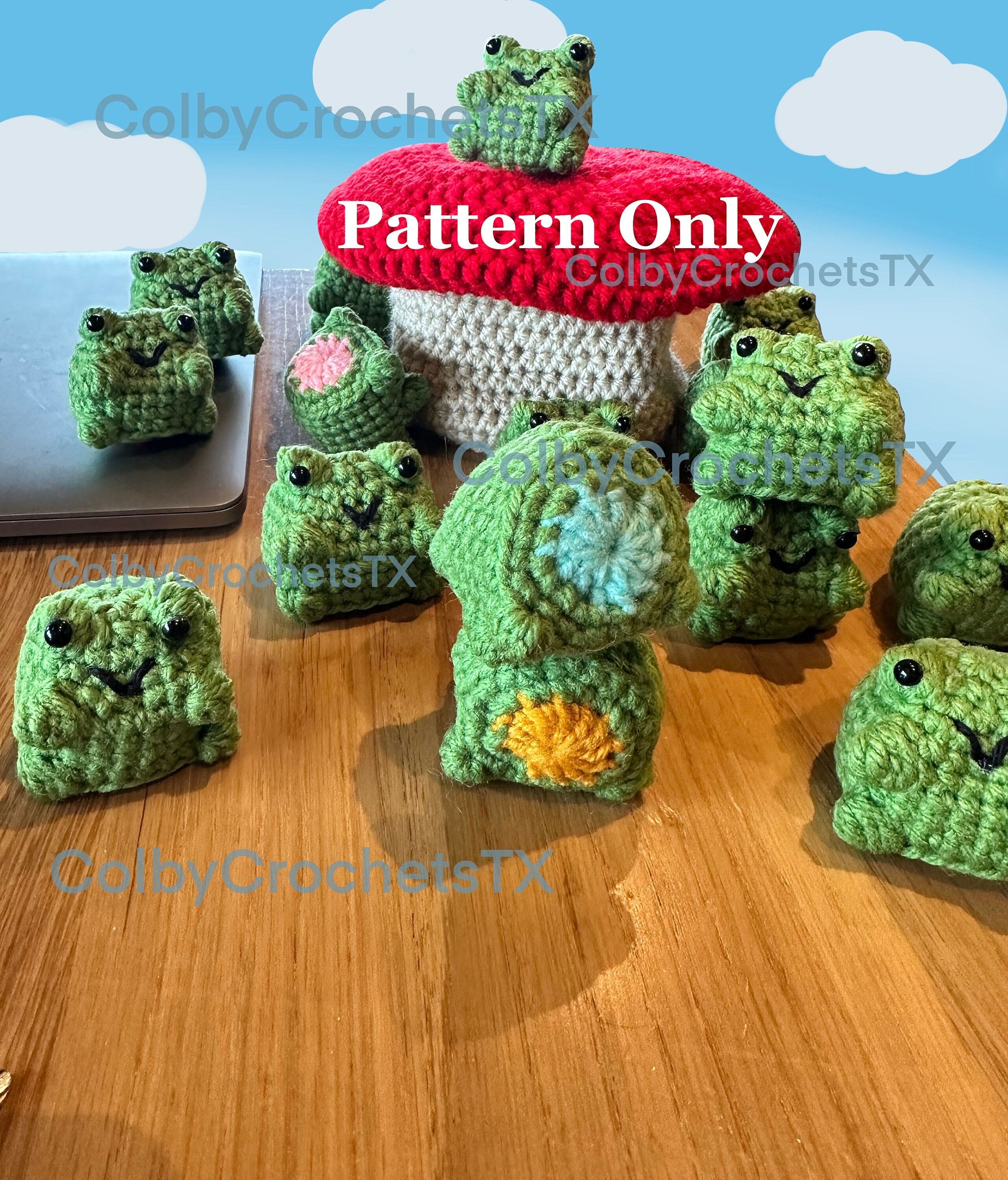 Froggy Matching Game Crochet *PATTERN* English pdf