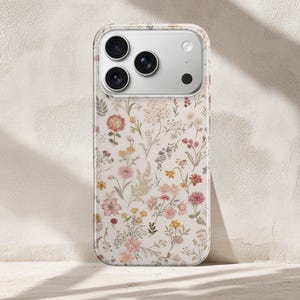 Aesthetic Wildflowers-telefoonhoesje Telefoonhoesje Blooms-telefoonhoes voor iPhone 17, 16e, 15, 14, 13, 12, Google Pixel 10, 9 Pro, 8, 7A, Samsung S25