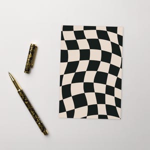 Carte postale à damier, Carte postale à imprimé géométrique, Carte postale standard à formes géométriques à damier génial