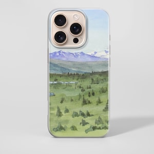 Funda de teléfono con diseño de montañas, funda con diseño de paisaje para iPhone 17, 16e, 15, 14, 13, 12, Google Pixel 10, 9 Pro, 8, Samsung S25 edge, S24