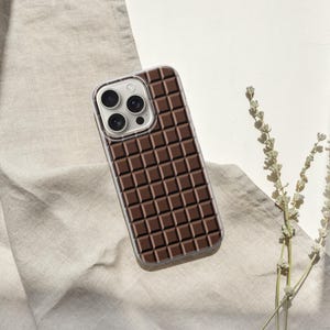 Custodia per telefono color cioccolato, estetica marrone, per iPhone 16e, 15, 14, 13, 12, Google Pixel 9Pro XL, 8A, 7A, 6A, Samsung S25, S24 FE, S23, A22