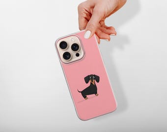 ダックスフントのスマホケース iPhone 17、16e、15、14、13、12
