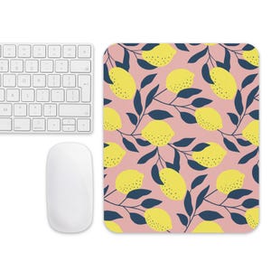 AMALFI LEMONS mouse pad, Lemons mouse pad, Exotic mouse pad, Fruit mouse pad, Funky mousepad, Office decoration, Lemon pint, Fruit print