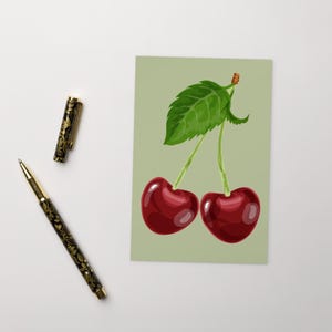 Postal CHERRY, Postal Cozy Berry, Postal estándar Cherry Berry Postal Funky Red Cherry