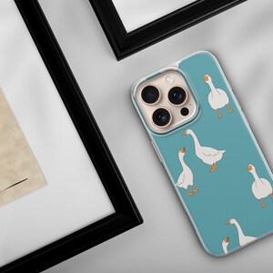 Custodia per telefono DUCK FUNNY, custodia per oca buffa per iPhone 16 Pro, 15, 14, Google Pixel, modelli disponibili Samsung Bird Galaxy S25 Ultra Animals Goose