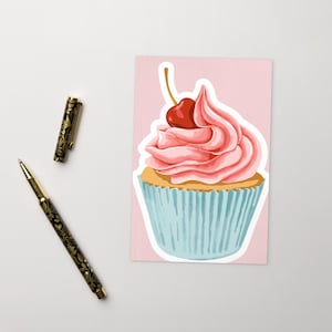 BIRTHDAY Postcard, Celebrate Postcard, Birthday cake Standard Postcard Funky Birthday wish