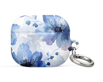 Blue Floral Blooms Aesthetic Case for AirPods® case for 1st, 2nd, and 3rd generation AirPods® and 1st and 2nd gen AirPods® Pro®
