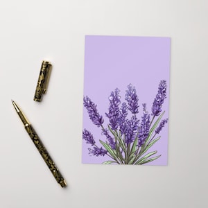 LAVENDEL Postkarte, Gemütliche Lavendel Postkarte, Lavendelblüten Standard Postkarte Funky Lavendel Postkarten