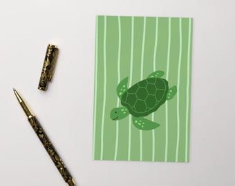 Carte postale TORTUE, carte postale Stirpes vert, carte postale d'été Carte postale tortue standard Tortue géniale