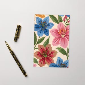 LILY Postcard, Celebrate Postcard, Birthday Lily Standard Postcard Funky Birthday Blooms