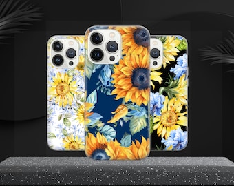 Sunflowers Phone Case Blooms Cover for iPhone 15 14 13 SE Samsung S24 S23 FE A25 A15 Pixel 8A 7 Pro