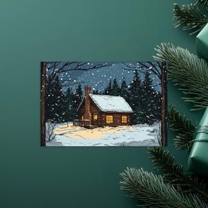 WINTER Postkarte, Weihnachtspostkarte, Postkarte Süße Standard Postkarte Funky Christmas Winter Cozy