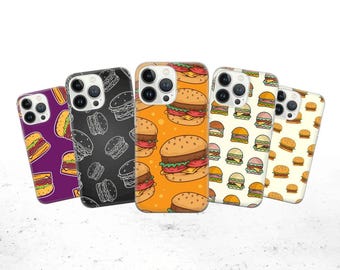 Cheeseburger case Phone Case Fast Food phone Cover for iPhone 17, 16e, 15, 14, 13, 12, Google Pixel 10, 9 Pro, 8, Samsung S25 edge, S24