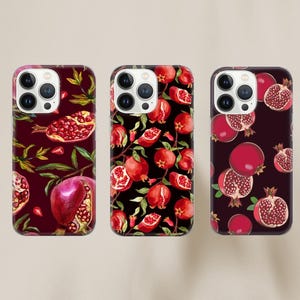 Pomegranate case Phone Case Red Fruits phone Cover for iPhone 17, 16e, 15, 14, 13, 12, Google Pixel 10, 9 Pro, 8, Samsung S25 edge, S24