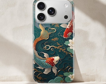 Koi Fish phone case Phone Case Japanese Pond phone Cover for iPhone 17, 16e, 15, 14, 13, 12, Google Pixel 10, 9 Pro, 8, 7A, Samsung S25 edge