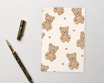 TEDDY BEAR Postcard, Celebrate Postcard, Birthday Teddy bear Standard Postcard Cute Teddy Bear postcard and hearts