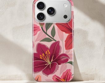Lily phone case Phone Case Floral phone cover Cover for iPhone 17, 16e, 15, 14, 13, 12, Google Pixel 10, 9 Pro, 8, 7A, Samsung S25 edge