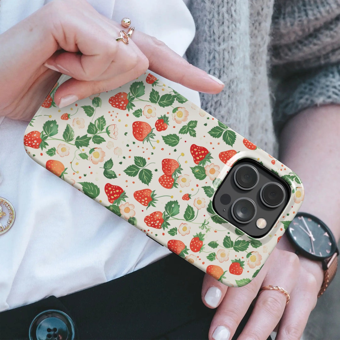 Strawberry Phone Case Phone Case Red Berry Phone TOUGH Cover for iPhone ...
