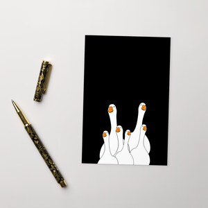 Postal de GANSO TONTO, postal de pato divertido, postal estándar de ganso, postales de animales divertidos