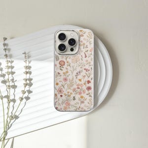 Ästhetische Wildblumen Handyhülle Handyhülle Hülle für iPhone 17, 16e, 15, 14, 13, 12, Samsung S25, Google Pixel 10, 9 Pro, 8, 7A